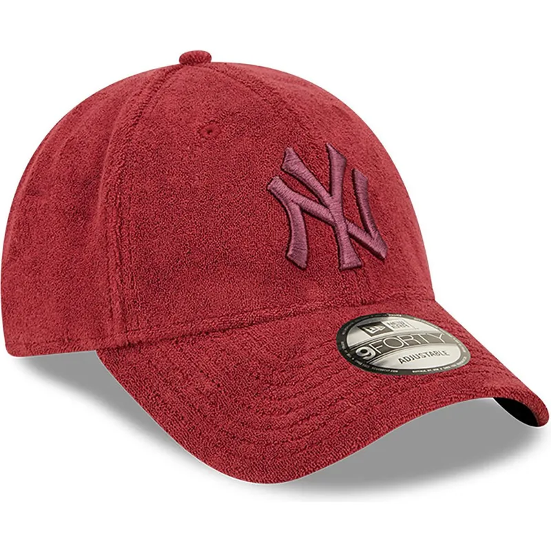 kapa-zaobljena-crvena-podesiv-9forty-towelling-new-york-yankees-mlb-new-era