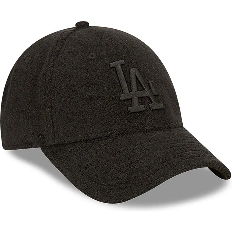 kapa-zaobljena-crna-podesiv-9forty-towelling-los-angeles-dodgers-mlb-new-era