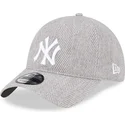 kapa-zaobljena-siva-podesiv-9twenty-herringbone-new-york-yankees-mlb-new-era