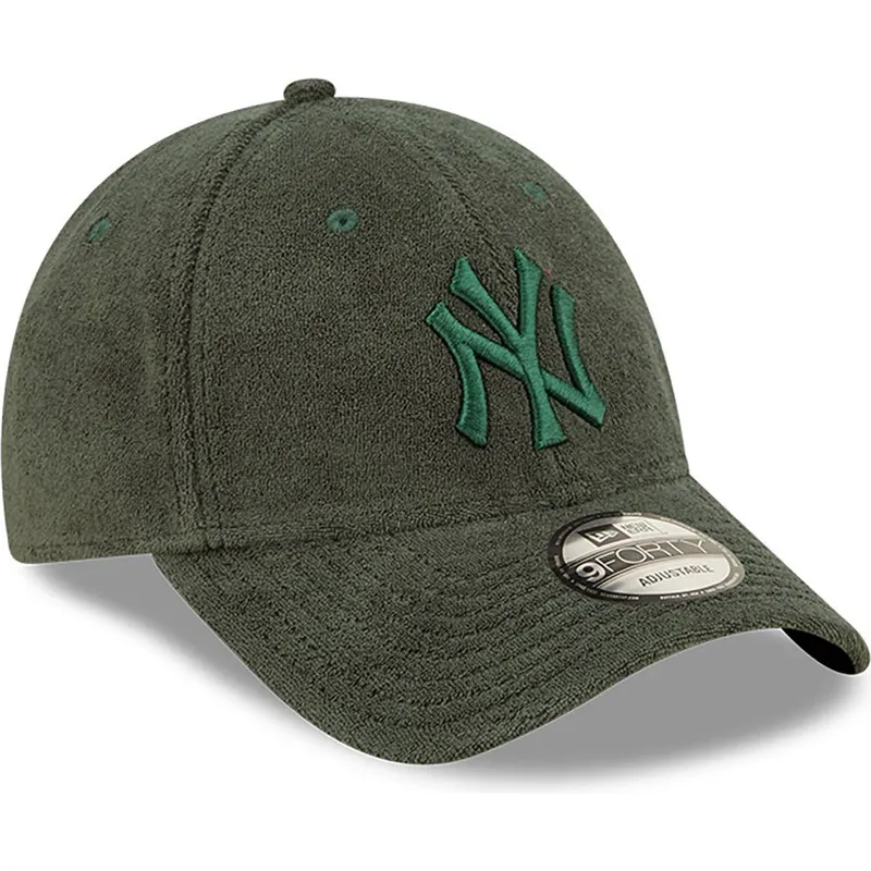 kapa-zaobljena-zelena-podesiv-9forty-towelling-new-york-yankees-mlb-new-era