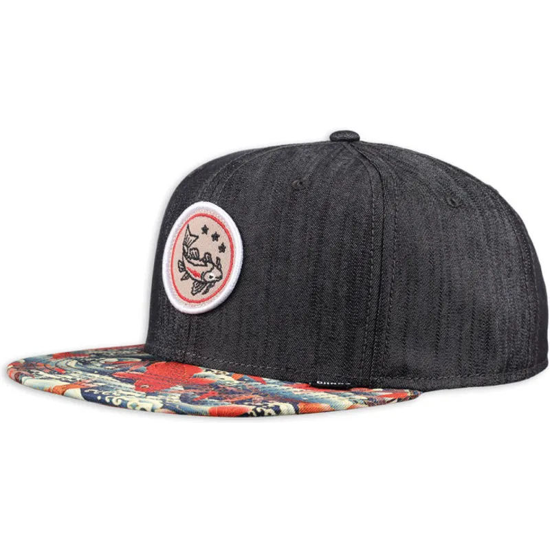 kapa-ravna-crna-snapback-koi-linen-djinns kapa-ravna-crna-snapback-koi-linen-djinns