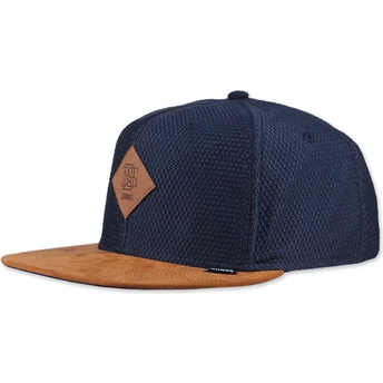 Kapa ravna mornarsko plava snapback Honey Knit Djinns