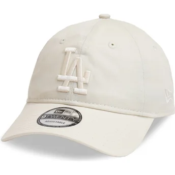 Kape zaobljena bež podesiva traka 9TWENTY League Essential Los Angeles Dodgers MLB New Era