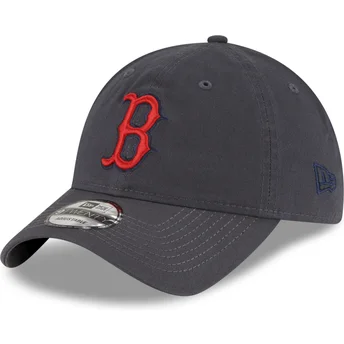 Kape zaobljena siva podesiva traka 9TWENTY Core Classic Boston Red Sox MLB New Era