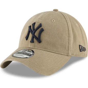 Cap zaobljena brown adjustable strap claro 9TWENTY Core Classic New York Yankees MLB New Era