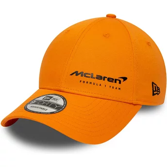 New Era Curved Brim 9FORTY Flawless McLaren Racing Formula 1 Orange Snapback Cap