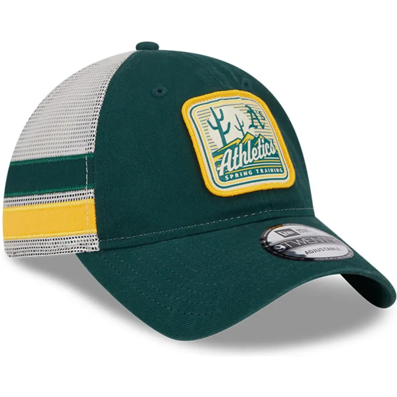 kapa-zaobljena-zelena-snapback-9twenty-stripe-oakland-athletics-mlb-new-era