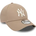 kapa-zaobljena-smeda-podesiv-9forty-league-essential-new-york-yankees-mlb-new-era
