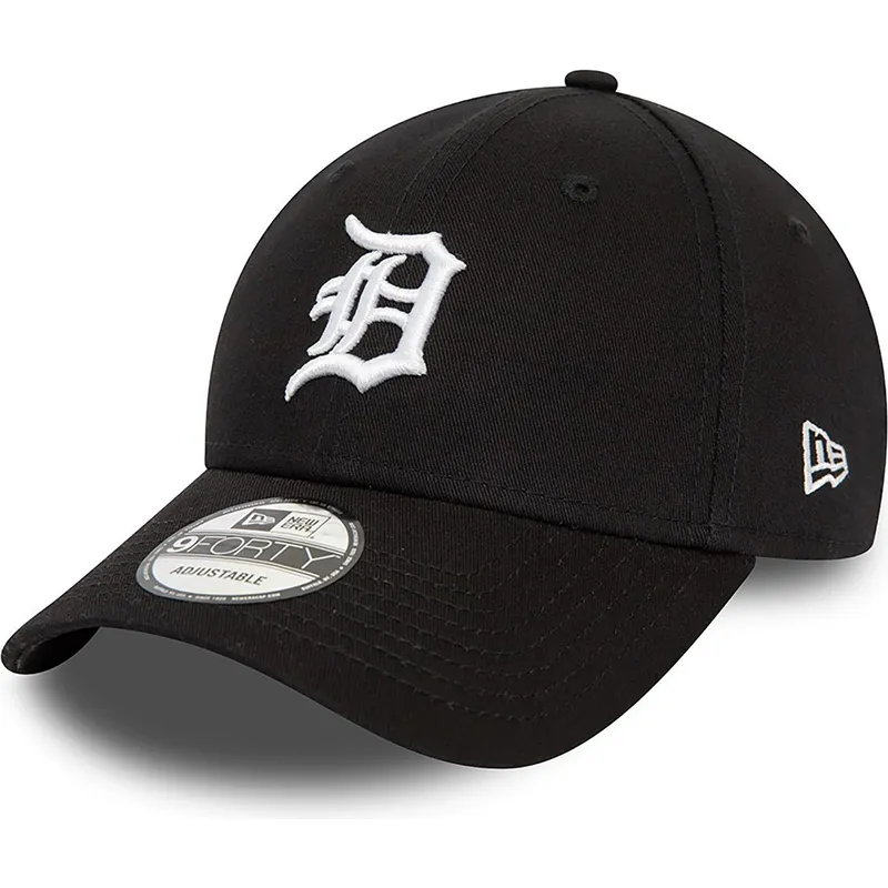 kapa-zaobljena-crna-podesiv-9forty-league-essential-detroit-tigers-mlb-new-era