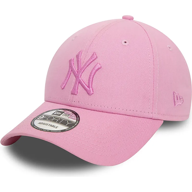 kapa-zaobljena-ruzicasta-podesiv-9forty-league-essential-new-york-yankees-mlb-new-era