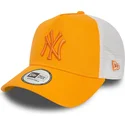 kapa-zaobljena-narancasta-snapback-a-frame-league-essential-new-york-yankees-mlb-new-era