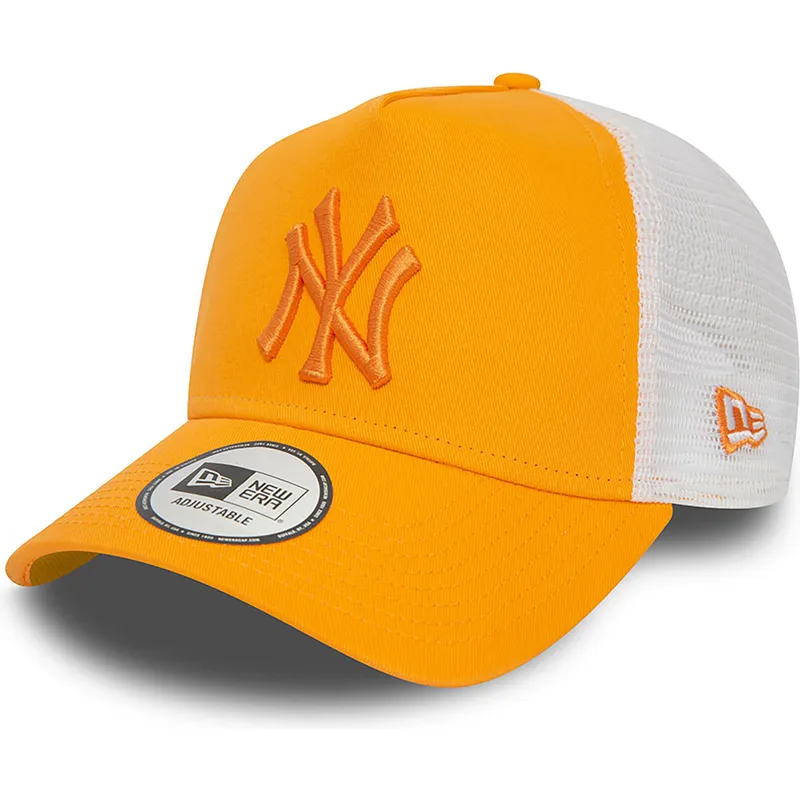 kapa-zaobljena-narancasta-snapback-a-frame-league-essential-new-york-yankees-mlb-new-era
