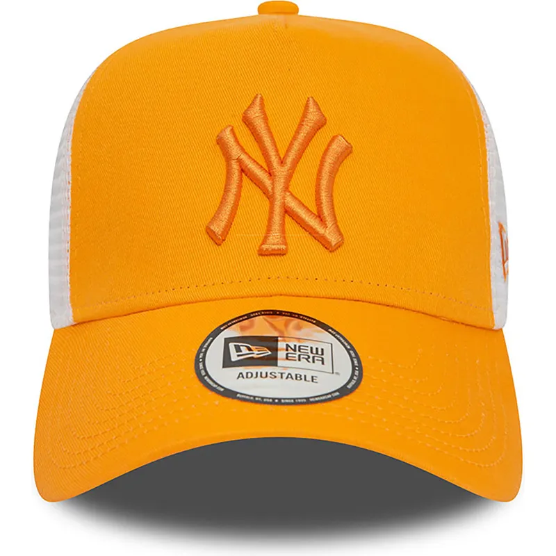 kapa-zaobljena-narancasta-snapback-a-frame-league-essential-new-york-yankees-mlb-new-era