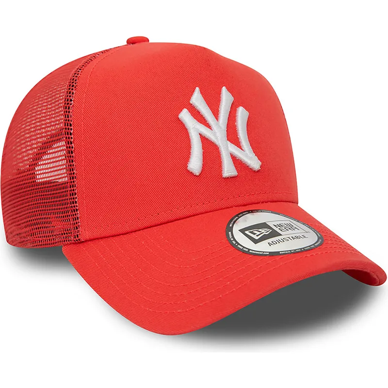 kapa-zaobljena-crvena-snapback-a-frame-league-essential-new-york-yankees-mlb-new-era