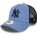 kapa-zaobljena-plava-snapback-a-frame-league-essential-new-york-yankees-mlb-new-era