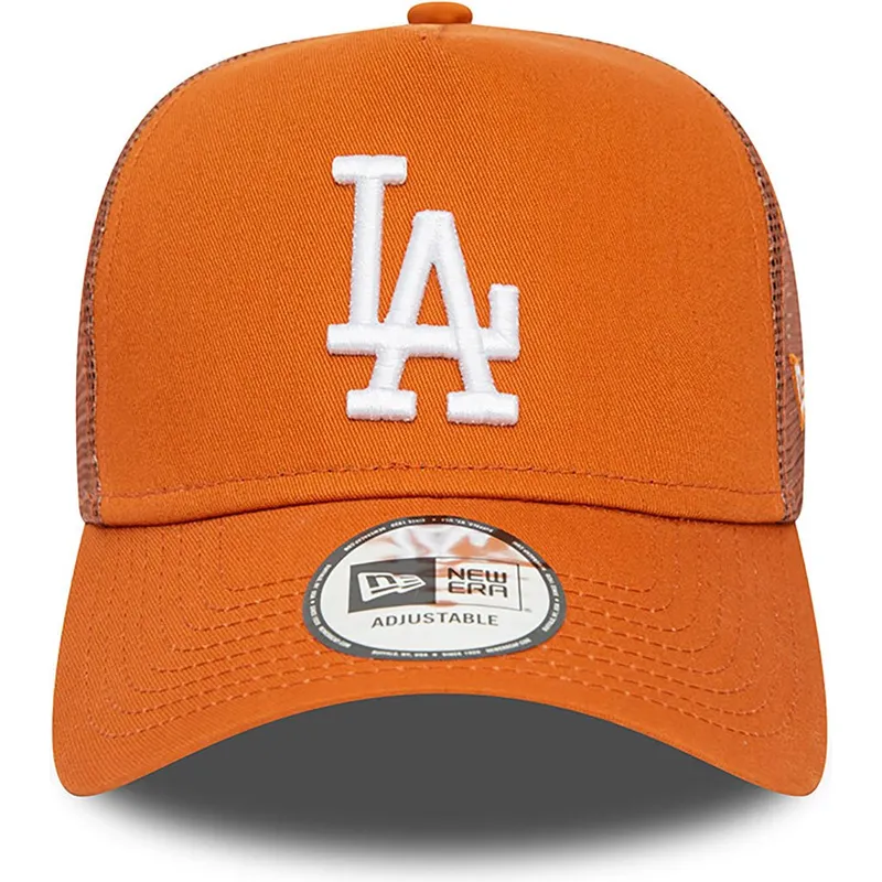 kapa-zaobljena-smeda-snapback-a-frame-league-essential-los-angeles-dodgers-mlb-new-era