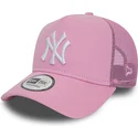 kapa-zaobljena-ruzicasta-snapback-a-frame-league-essential-new-york-yankees-mlb-new-era