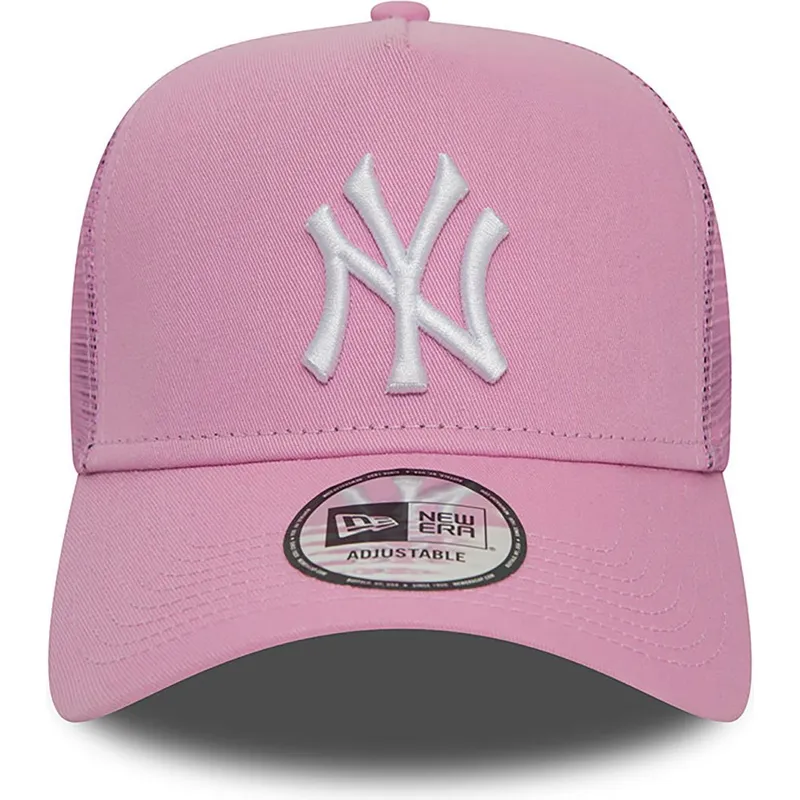 kapa-zaobljena-ruzicasta-snapback-a-frame-league-essential-new-york-yankees-mlb-new-era