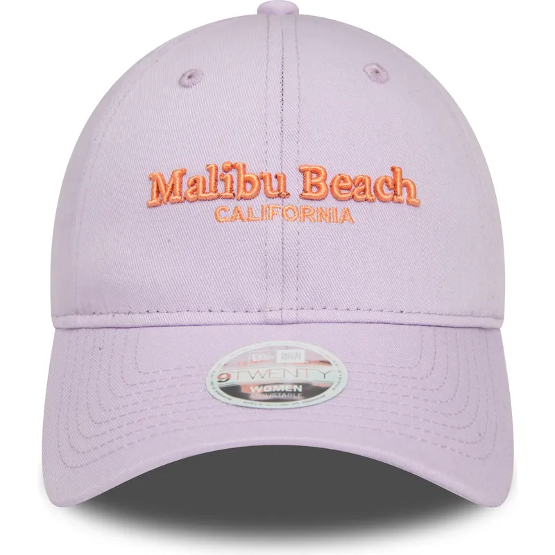 kapa-zaobljena-ljubicasta-podesiv-9twenty-wordmark-malibu-beach-california-new-era