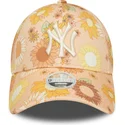 kapa-zaobljena-narancasta-podesiv-9forty-floral-all-over-print-new-york-yankees-mlb-new-era