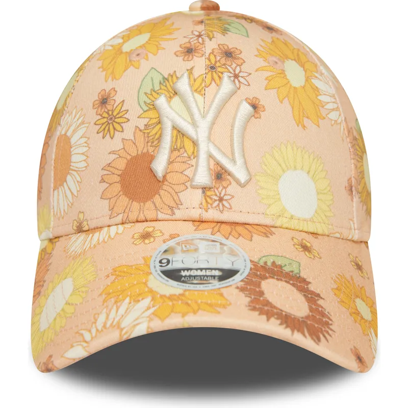 kapa-zaobljena-narancasta-podesiv-9forty-floral-all-over-print-new-york-yankees-mlb-new-era