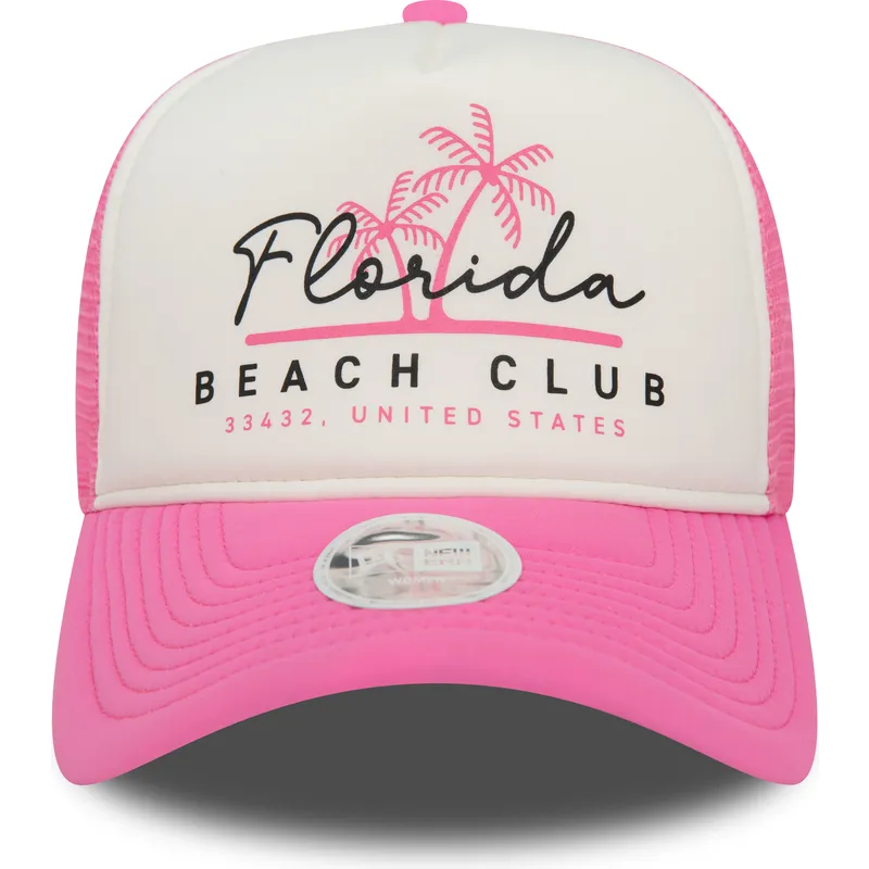 kapa-zaobljena-ruzicasta-snapback-a-frame-foam-front-florida-beach-club-new-era