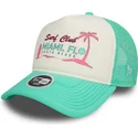 kapa-zaobljena-zelena-snapback-a-frame-foam-front-miami-surf-club-florida-new-era