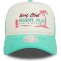 kapa-zaobljena-zelena-snapback-a-frame-foam-front-miami-surf-club-florida-new-era