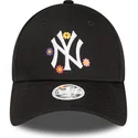 kapa-zaobljena-crna-podesiv-9forty-flower-new-york-yankees-mlb-new-era