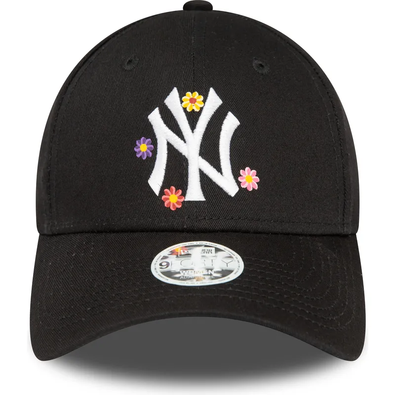 kapa-zaobljena-crna-podesiv-9forty-flower-new-york-yankees-mlb-new-era