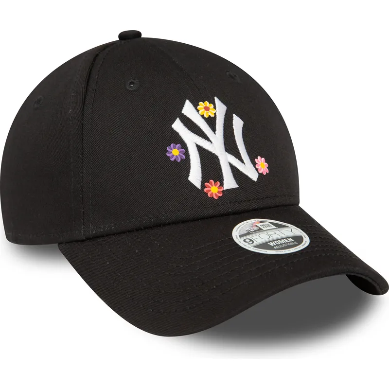 kapa-zaobljena-crna-podesiv-9forty-flower-new-york-yankees-mlb-new-era