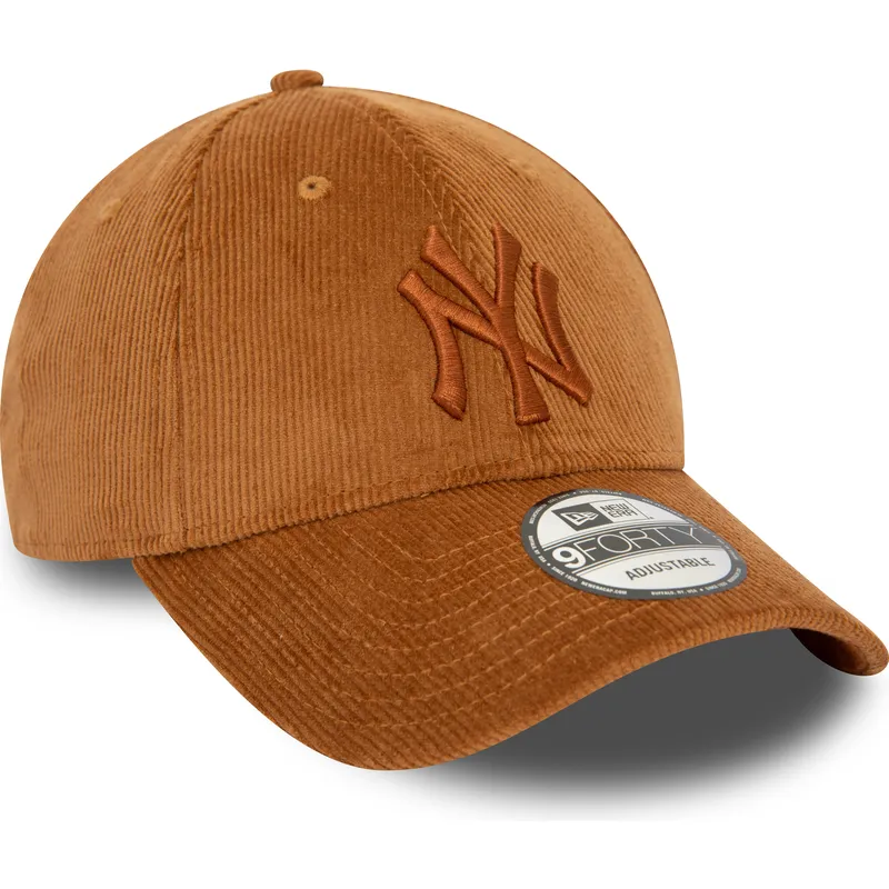 kapa-zaobljena-smeda-podesiv-9forty-cord-new-york-yankees-mlb-new-era