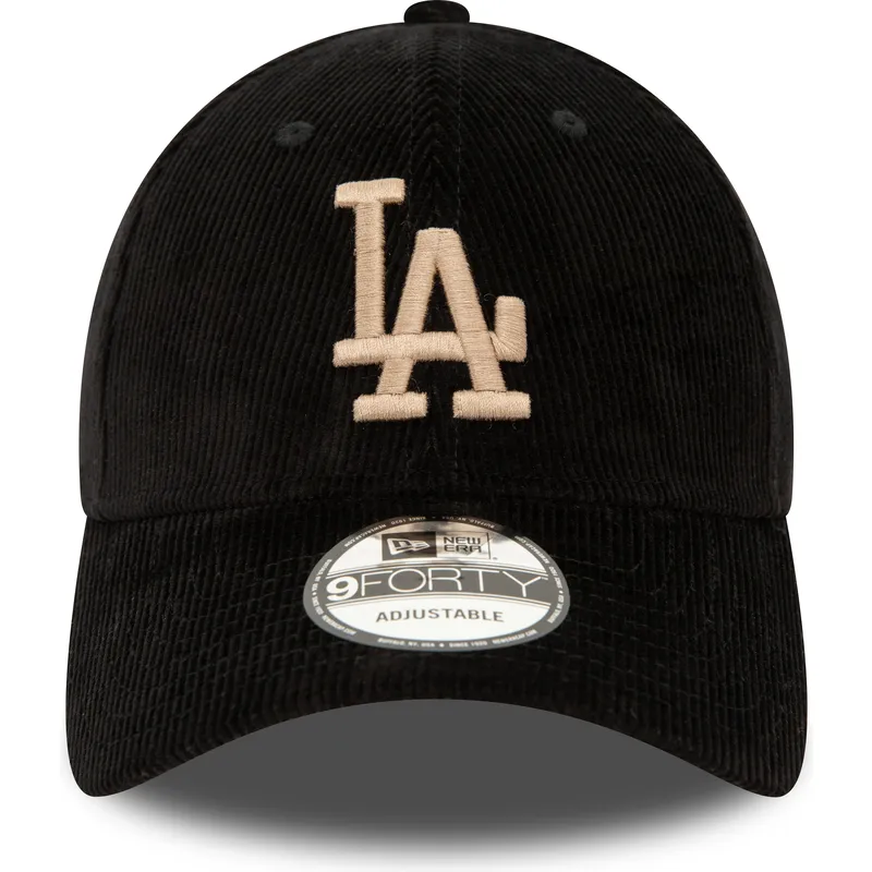 kapa-zaobljena-crna-podesiv-9forty-cord-los-angeles-dodgers-mlb-new-era