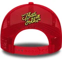 kapa-zaobljena-crvena-snapback-a-frame-character-pato-lucas-y-porky-pig-looney-tunes-new-era