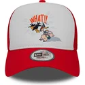kapa-zaobljena-crvena-snapback-a-frame-character-pato-lucas-y-porky-pig-looney-tunes-new-era