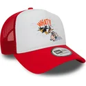kapa-zaobljena-crvena-snapback-a-frame-character-pato-lucas-y-porky-pig-looney-tunes-new-era