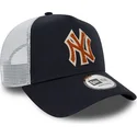 kapa-zaobljena-mornarsko-plava-snapback-a-frame-boucle-new-york-yankees-mlb-new-era