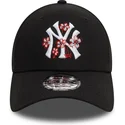 kapa-zaobljena-crna-podesiv-9forty-flower-icon-new-york-yankees-mlb-new-era