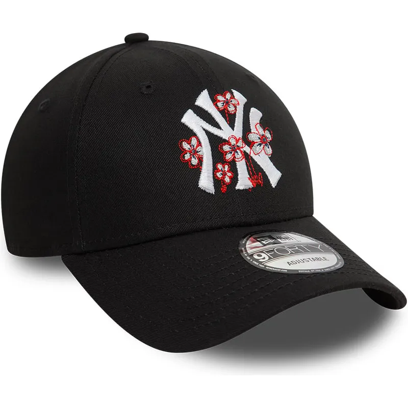 kapa-zaobljena-crna-podesiv-9forty-flower-icon-new-york-yankees-mlb-new-era