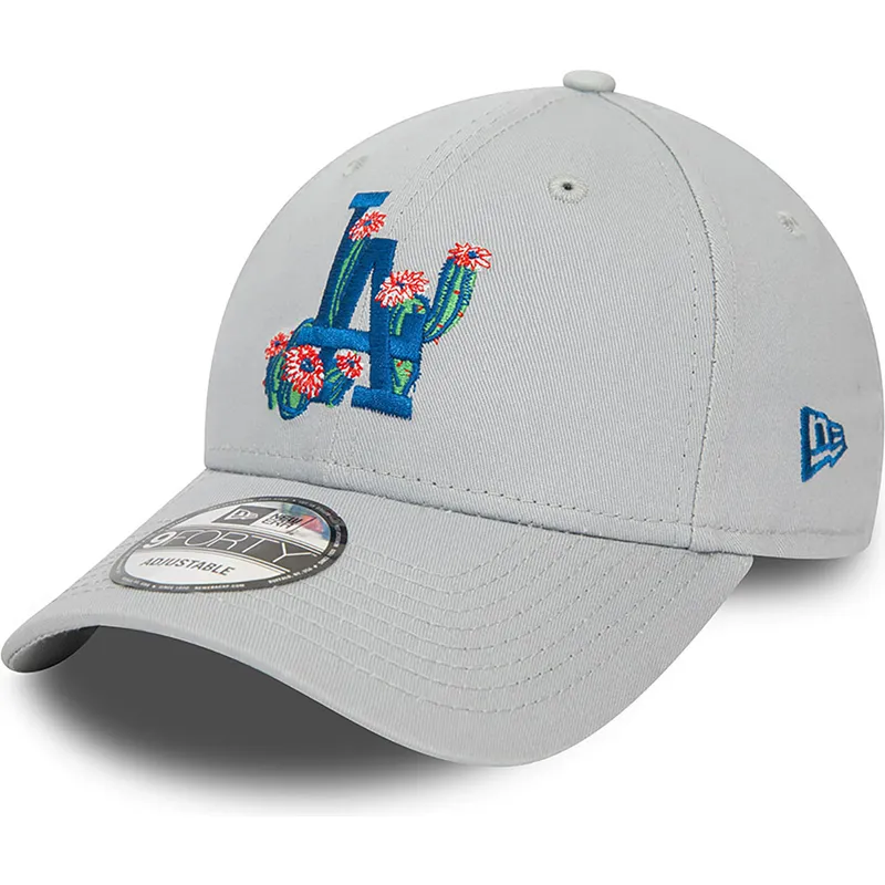 kapa-zaobljena-siva-podesiv-9forty-flower-icon-los-angeles-dodgers-mlb-new-era