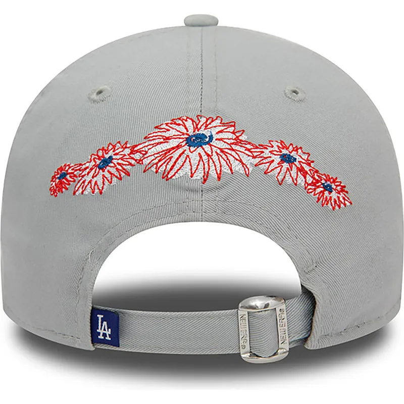 kapa-zaobljena-siva-podesiv-9forty-flower-icon-los-angeles-dodgers-mlb-new-era