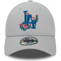 kapa-zaobljena-siva-podesiv-9forty-flower-icon-los-angeles-dodgers-mlb-new-era
