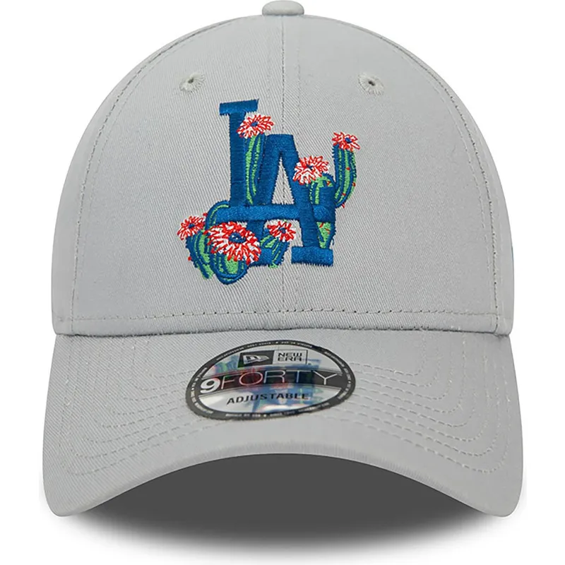 kapa-zaobljena-siva-podesiv-9forty-flower-icon-los-angeles-dodgers-mlb-new-era