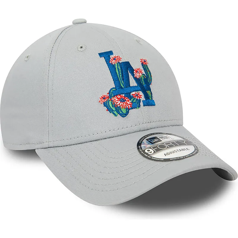 kapa-zaobljena-siva-podesiv-9forty-flower-icon-los-angeles-dodgers-mlb-new-era