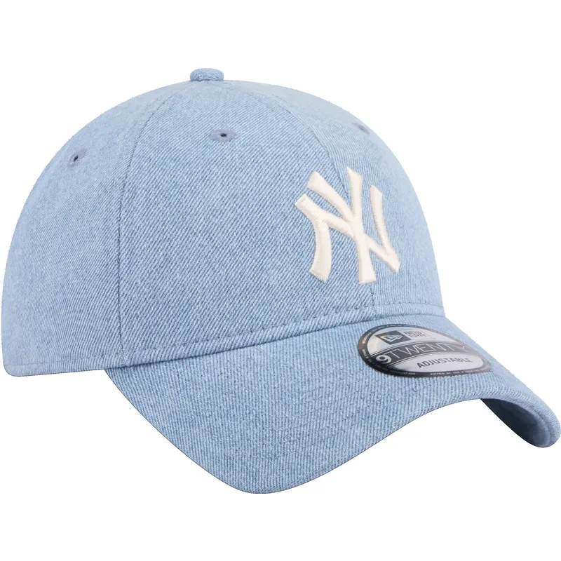 kapa-zaobljena-plava-podesiv-9twenty-washed-denim-new-york-yankees-mlb-new-era