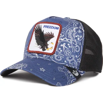 Kape zaobljena mornarsko plava snapback águila Freedom A the W in a D The Farm Paisley The Farm de Goorin Bros.