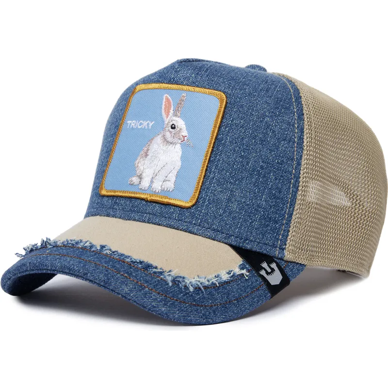 kape-zaobljena-plava-snapback-conejo-tricky-silky-rabbit-the-farm-silky-roots-the-farm-de-goorin-bros