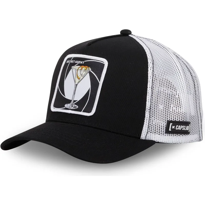 kapa-zaobljena-crna-snapback-secret-agent-sec-martini-kokteli-capslab kapa-zaobljena-crna-snapback-secret-agent-sec-martini-kokteli-capslab