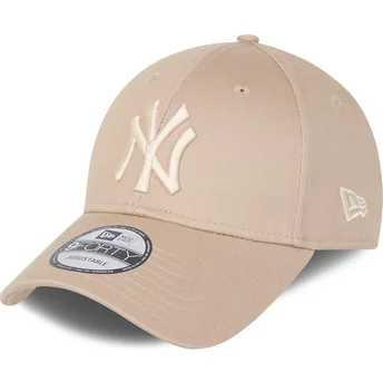 Kape zaobljena bež podesiva traka 9FORTY League Essential New York Yankees MLB New Era