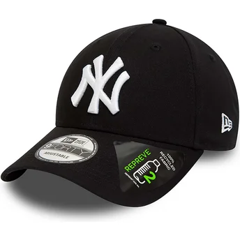 Kape zaobljena crna podesiva traka 9FORTY REPREVE League Essential New York Yankees MLB New Era
